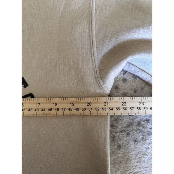 Junk Food Cropped Sweatshirt All You Need Is A Little Bit‎ Of Happiness Beige SM - Picture 12 of 14